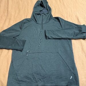 On Running 1/4 Zip Hooded Sweatshirt, Dark Green, Large